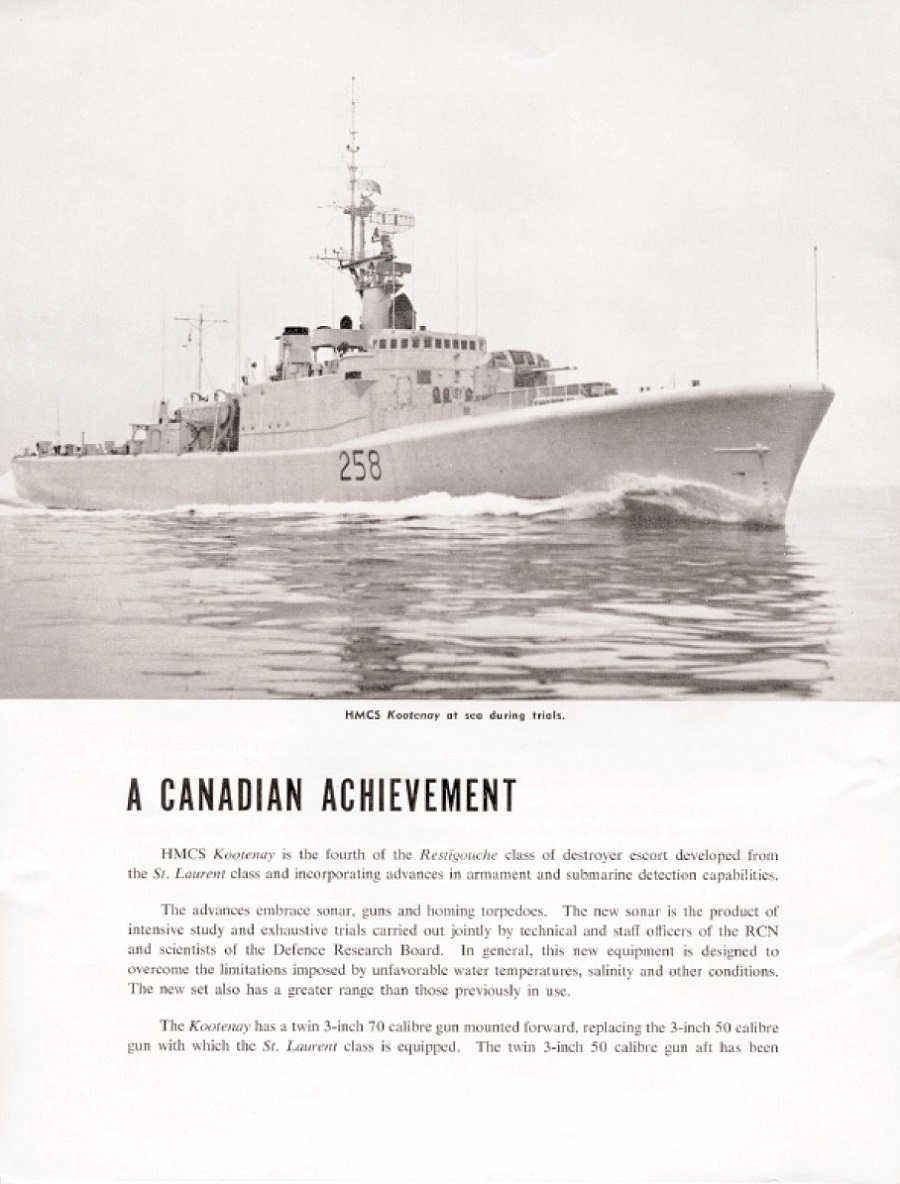 HMCS KOOTENAY 258 - Commissioning Booklet - page 3