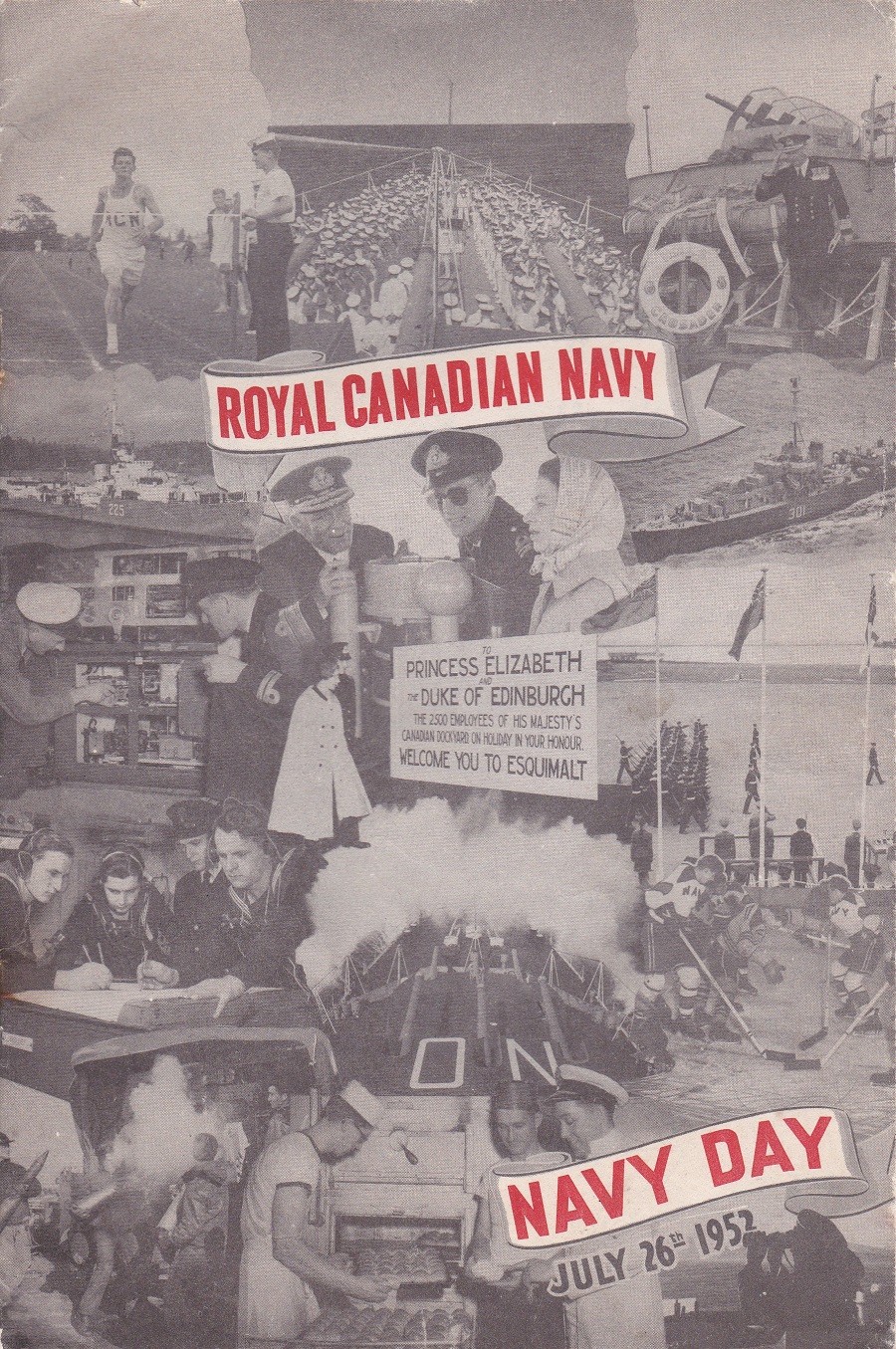 RCN NAVY DAYS 26 July 1952 - Cover