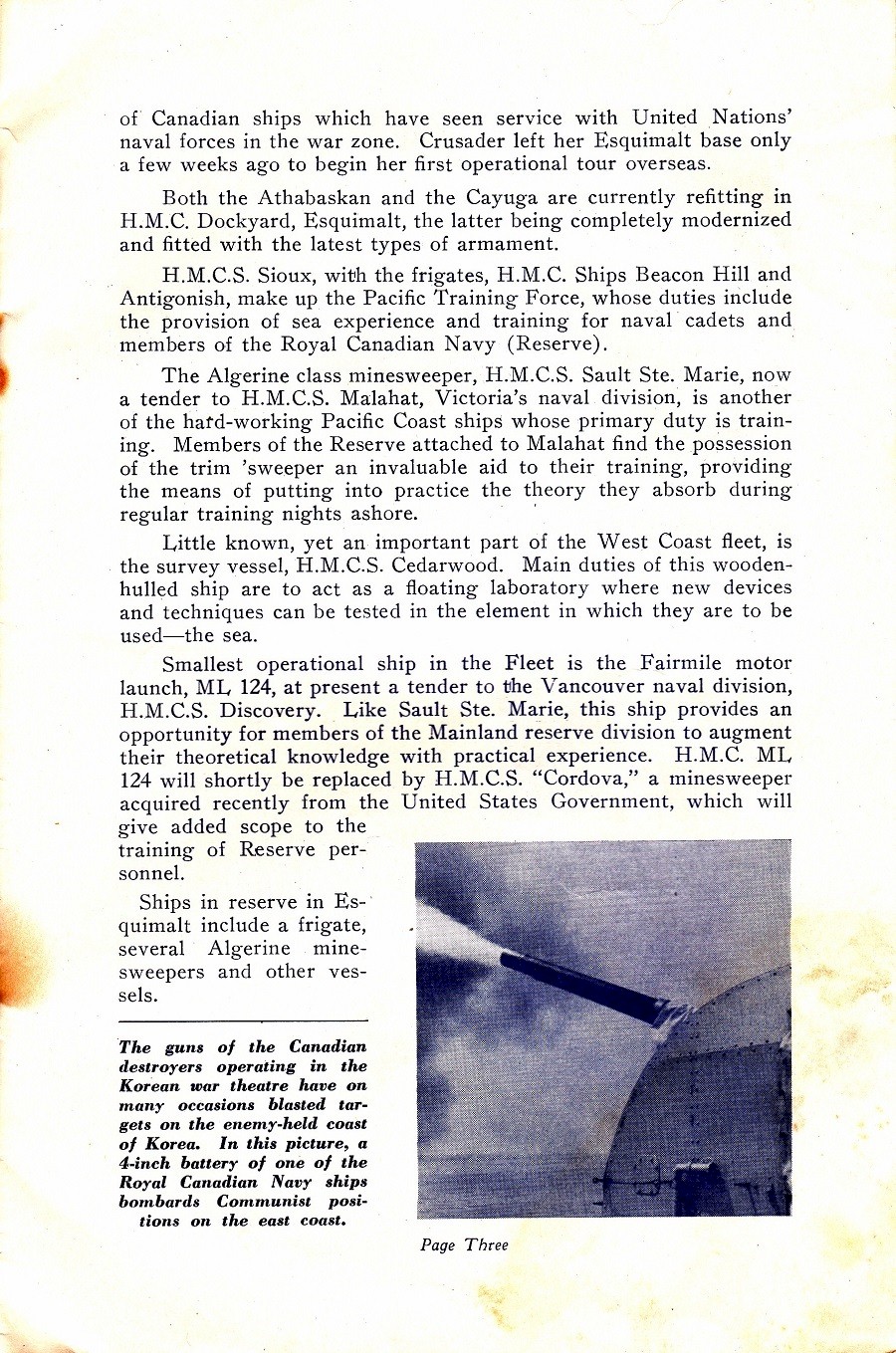 RCN NAVY DAYS 26 July 1952 - Page 3