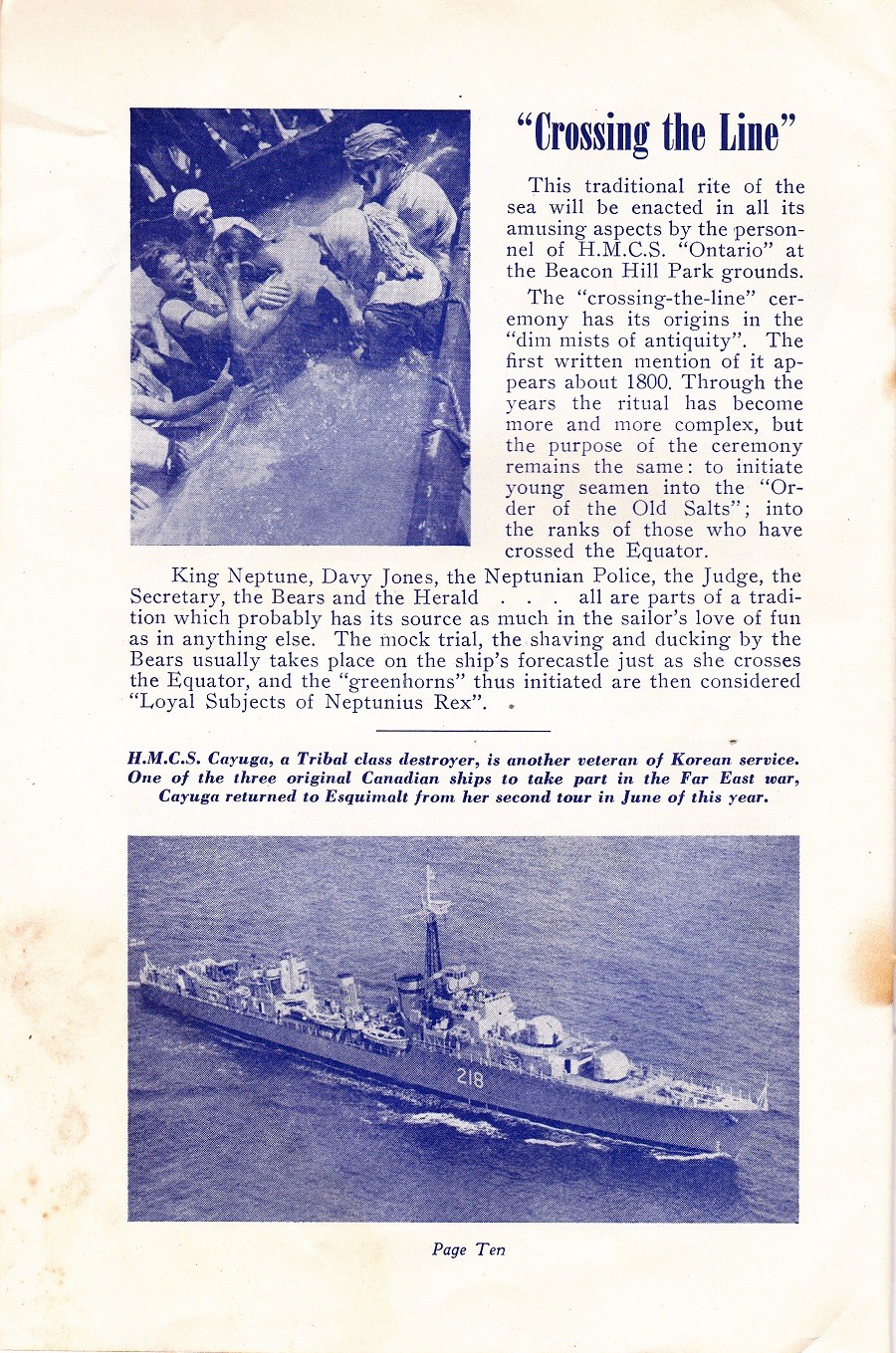 RCN NAVY DAYS 26 July 1952 - Page 10